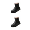 thumbnail image 4 of Qarigey Estilo de invierno con estas botas de nieve a media pantorrilla para mujer Botas de nieve con cremallera lateral y punta redonda para Type11 NO11, 4 of 6