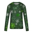 thumbnail image 5 of Honeeladyy Men's Christmas Blouse Tops 3D Funny Snowman Printed Round Neck Long Sleeve Pullover Ugly Christmas Santa Sweaters #Wf-Army Green-M, 5 of 5