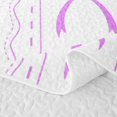 thumbnail image 5 of Erosebridal Cute Bowknot Bed Spread Queen for Boys Girls, White Purple Love Heart Queen Coverlet Set, 3-Piece, 5 of 7