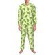 thumbnail image 3 of Balery Green Peas Pijama para Hombre de Dos Piezas con Manga Larga, Conjunto de Dormir y Descanso Suave con Bolsillos-Large, 3 of 7
