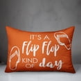 thumbnail image 3 of Creative Products Flip Flop Kind of Day 14x20 Indoor / Outdoor Pillow, 3 of 3