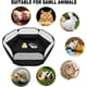 thumbnail image 4 of Parque Infantil para Animales pequeños, Valla Abierta para Ejercicios para Mascotas para Exteriores/Interiores, Accesorios para conejillos de Indias, Alambre de Metal (Negro sin Cubierta), 4 of 5