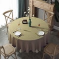 thumbnail image 4 of Circle Tablecloth,nordic Thicken Solid Color Cotton Linen Tablecloth,mute Wear Resistant Round Table Cover For Living Room,bedroom,picnic,party-Green-120cm, 4 of 8