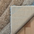 thumbnail image 4 of Well Woven Tilly Biege Geometric Stripes Thick Soft Plush 3D Textured Shag Area Rug 8x10 (7'10" x 9'10"), 4 of 8