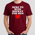 thumbnail image 4 of Here To Ruin Hockey T-Shirt – Sports Humor Theme – Men's Casual Wear, 4 of 6
