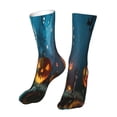 thumbnail image 6 of KLL Spooky Halloween Print Womens Crew Socks Athletic Middle Tube Long Socks Novelty Socks Gifts For Men, 6 of 7