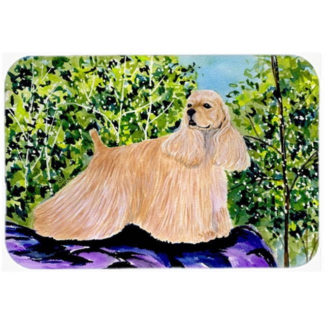 Carolines Treasures SS8668LCB Cocker Spaniel Glass Cutting Board- Large