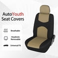 thumbnail image 5 of AUTOYOUTH Car Seat Covers Full Set- Breathable Bucket Seat Covers with Removable Headrest Universal Fit For Vans, SUVs, Trucks...(Beige Color), 5 of 5