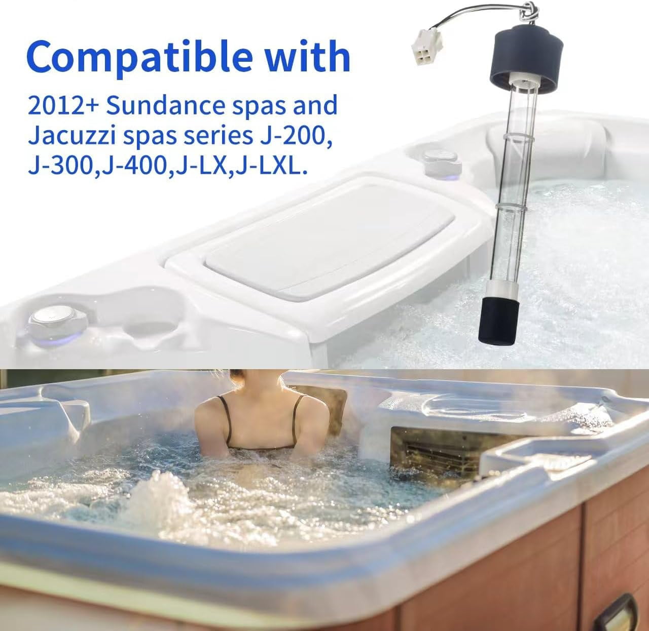 6472-841 Clear Ray XL Replacement UV Bulb for Jacuzzi J-200/J-300/J-400 & Sundance Spas 2012+ Models, Hot Tub Water Purification System,Pool and spa Bulb.