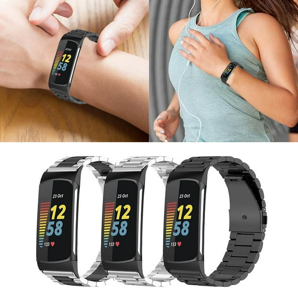 Pulseras para Fitbit Charge correa de reloj de acero inoxidable compatible con correa de reloj de acero inoxidable fabricada con cuidado Walmart en linea