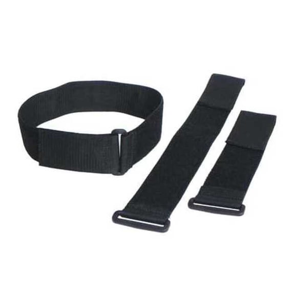 Cinch Strap, No Adhesive, 18 in, 2 in W, Black, 10 PK