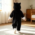 thumbnail image 4 of JIAYUE Baby Romper Plush Fuzzy Long Sleeve Full Zipper Cut Design Hooded Bodysuit for Soft Wear, 4 of 5