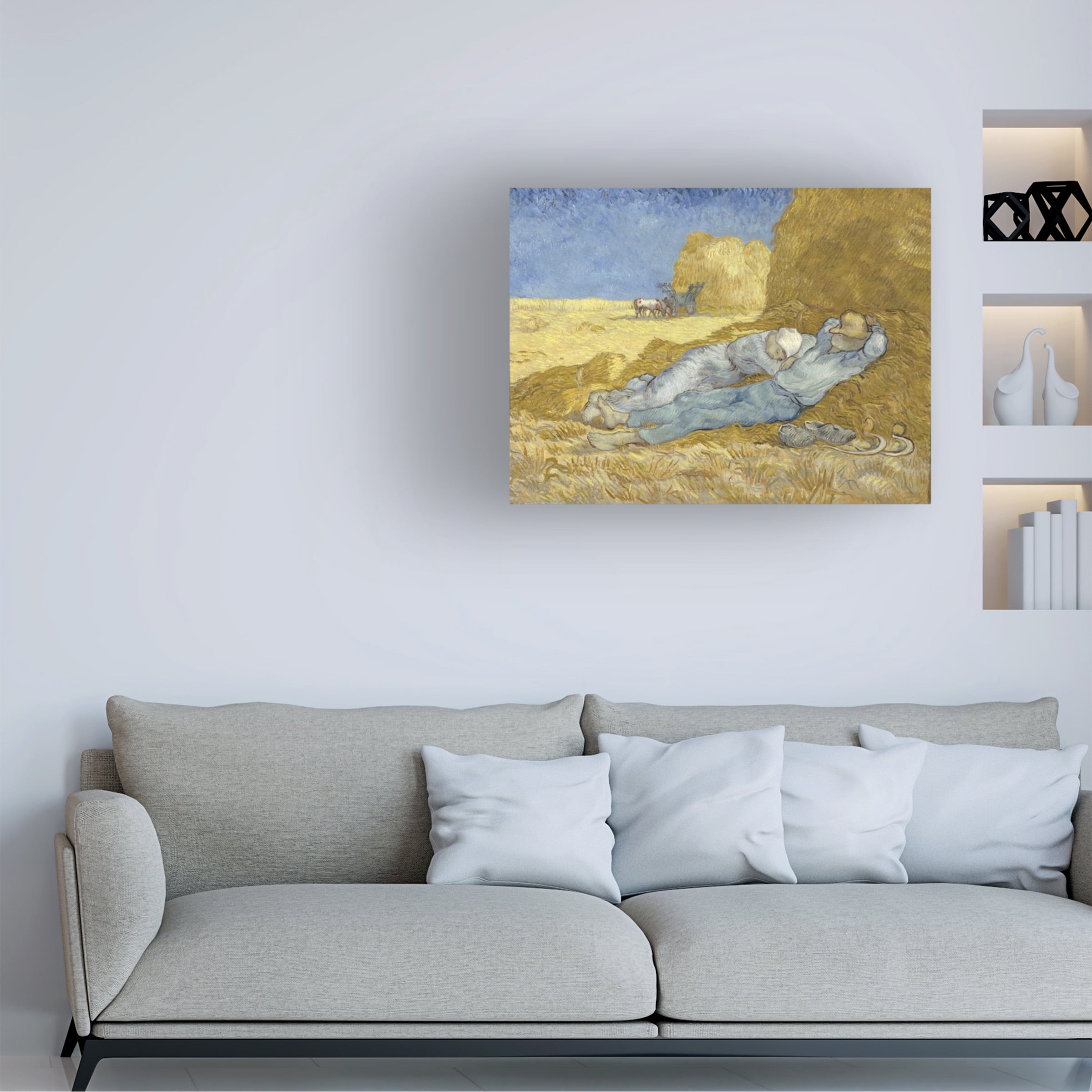 Vincent van Gogh 'Siesta After Mille 1890' Canvas Art