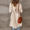 thumbnail image 4 of Fesfesfes Cardigan for Women Top Cardigan Pocket Medium And Long Term Outwear Long Sleeve Coat Sale Items, 4 of 7