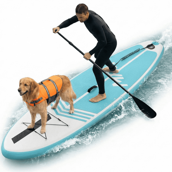 Naipo Inflatable  Paddle Board Stand up Paddle Board SUP with Premium Stand-up Paddle Board Accessories & Non-Slip Deck ISUP Backpack Paddle Leash Pump Paddle Board for Adult & Youth & Kid