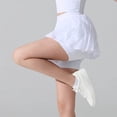 thumbnail image 6 of Feancey Flowy Skorts for Women High Waisted Pleated Tennis Skirts Mesh Breathable Athletic Skirt with Shorts Underneath Dance Outfit White L, 6 of 7