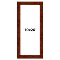 10x26 Walnut Brown Veneer Real Wood Picture Frame Width 1.75 inches | Interior Frame Depth 0.5