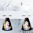 thumbnail image 7 of 1 Pcs Hanging Towels, Dish Towels Moon with Unicorn and Flowers Absorbent Hand Towels with Hanging Loop Washcloth for Bathroom Kitchen, 7 of 7