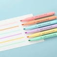 thumbnail image 1 of DEBGFS 6pcs Macaron Pastel Colors Highlighters  Big Capacity Chisel Tip Highlighter Fluorescent Marker pen for Coloring  Underlining  Highlighting  Journaling,none,one-size, 1 of 6