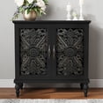 thumbnail image 5 of HLR 31.5"W Mid Century Vintage Sideboards Buffets Cabinet with 2 Doors Storage for Kitchen Dining, Black, 5 of 14