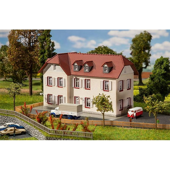 Faller N Scale Building/Structure Kit Two-Story Corner Apartment House/Home