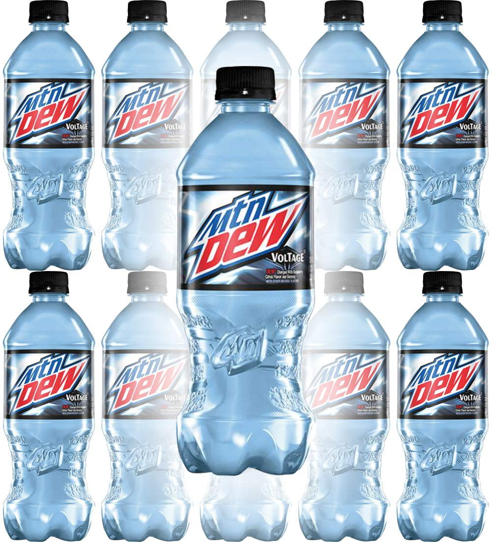 Mountain Dew Voltage Soda Pop 20oz Bottles, Quantity of 16