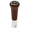 thumbnail image 2 of Car Gear Shifter Knobs Walnut Wood Grain Classic Knob 5 Speed With Adapter, 2 of 6