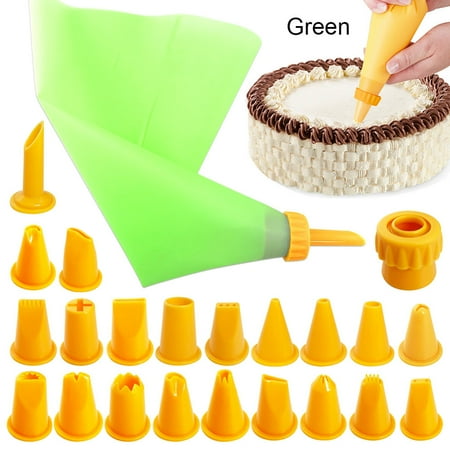 

23Pcs/set Cake Decoration Tools Set Cake Icing Bag Plastic Icing Piping Nozzles Set Baking Tools New