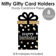 thumbnail image 5 of Big Dot of Happiness Adult Happy Birthday - Gold - Birthday Party Money and Gift Card Sleeves - Nifty Gifty Card Holders - Set of 8, 5 of 8