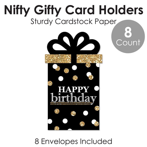Big Dot of Happiness Adult Happy Birthday - Gold - Birthday Party Money and  Gift Card Sleeves - Nifty Gifty Card Holders - Set of 8 - Walmart Business  Supplies