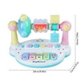 thumbnail image 6 of syligr Baby Musical Piano Toy with Turning Rattle for 6+ Months Interactive Early Learning Electronic Organ, Toddler Activity Center, 5 Keys Flashing Lights, Birthday Gift for Infants 0-12 Months, 6 of 6