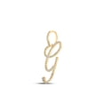 thumbnail image 2 of Macey Worldwide Jewelry 10k Yellow Gold Diamond G Initial Letter Pendant 1/2 Ctw, 2 of 3