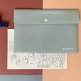 thumbnail image 6 of File Holder Snap Button Closure Waterproof Transparent Visual A4 Size Envelope Expanding File Folder School Supplies, 6 of 7
