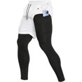 thumbnail image 1 of Pantalones de compresión para correr para hombre, ropa deportiva de doble cubierta 2 en 1, chándal de entrenamiento para gimnasio, pantalones de chándal deportivos para hombre, 1 of 5