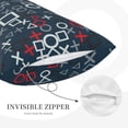 thumbnail image 4 of Salouo Navy Blue Geometric Print Print Pillow Case Cover,Wrinkle-Free Bed Pillow Cover Pack of 1 Home Decor Fade-Resistant and Stain-Resistant ,Pillows Not Included -16"x24", 4 of 8