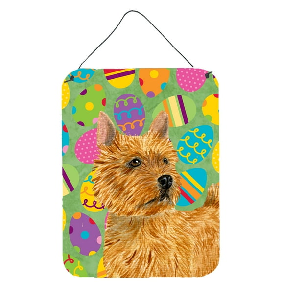 Norwich Terrier Easter Eggtravaganza Wall or Door Hanging Prints