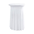 thumbnail image 1 of Mantel de cóctel, cubierta de mesa de cóctel reutilizable, elástica, decorativa con faldones, mantel para mesa de fiesta, banquete, decoración. Blanco, 1 of 7