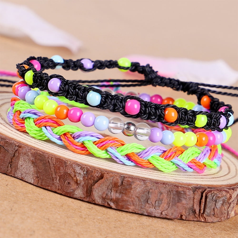 PENGXIANG VSCO Bracelets 15 Pieces Braided Stretch Friendship Bracelets