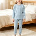thumbnail image 5 of Ruyang Toddler 2 Piece Outfit Oversized Long Sleeve Crew Neck Top Jogger Pants Kids Striped Sets Fall Winter Home Loungewear, 5 of 5