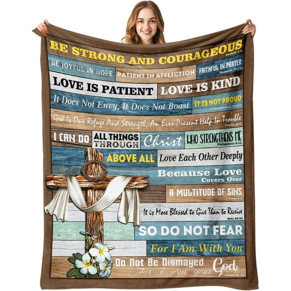 Christian Gifts for Women Inspirational Gifts for Women Christian Gifts for Men Faith Spiritual Gifts for Women Man Catholic Gifts Baptism Gifts Religious Gifts for Women Man Christian Blanket 50"x60"