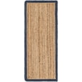 thumbnail image 2 of 2.6x14 Ft Navy Blue & Natural Jute Area Rug, Hand-Woven, Reversible, Farmhouse Boho Style, Durable & Pet-Friendly Rug for Living Room, Dining Room, and Bedroom, 2 of 5