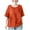 Orange, variant on Womens Fashion Casual Solid Round Neck Ladies mid sleeve T-shirt Tops
