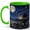 Green, variant on Moonlight Piano 11oz Ceramic Mug, Celestial Music Art