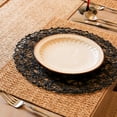 thumbnail image 4 of Paper Braided Round Placemats Natural Non-Slip Heat Resistant Table Mats for Dining Tables Farmhouse Woven Indoor & Outdoor Place mats for Thanksgiving., 4 of 7