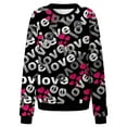 thumbnail image 2 of Qmyliery Women's Valentine's Day Pullover, Long Sleeve Heart Letter Sweatshirt Gift, 2 of 5