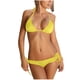 thumbnail image 2 of Traje de baño para mujer, moda para mujer, bikini de color sólido, conjunto de traje de baño con tirantes y cordón, trajes de baño para mujer, 2 of 3