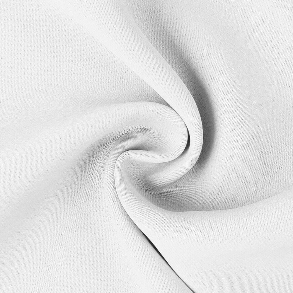 ANMINY Blackout Curtain Panels Solid Color Space Room Divider Screen Partition Fabric, 84"x100", White