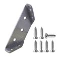 thumbnail image 2 of JWshufel 1 Pce Équerre d'Angle Multifonctionnelle en Acier Inoxydable pour Support de Meubles Conception Trapézoïdale Durable Installation Facile pour Étagères Portes Tables Accessoires d'Armoires, 2 of 2