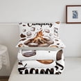 thumbnail image 5 of Catabedysis Watercolor Camping Full Size Comforter Sets For Girls,S'Mores Campfire Print Bedding Comforter Set,Multicolor,Light Gray Reversible,3-Piece,1 Comforter and 2 Pillowcases, 5 of 7