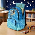 thumbnail image 3 of DISNIMO Shark Print Kids School Backpack for Boys Lightweight Schoolbag with Adjustable Strap for Primary Middle Students 17 Inch Large Bookbag Casual Daypack, 3 of 7